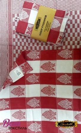 Kitchen towels set Zastelli Jacquard Strawberry 5070 x 2pcs Red 