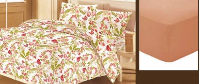Bed linen Zastelli 14449 with sheet Jersey Fern European calico 