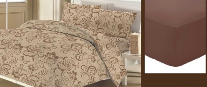 Bed linen Zastelli 8700 with fitted sheet Jersey European calico 