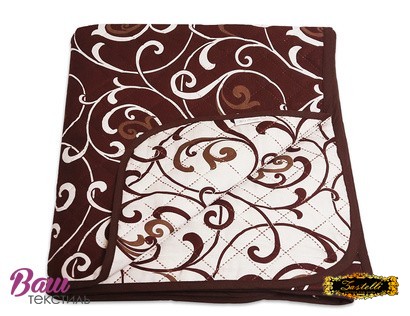 Two-sided soldered Bedspread ZASTELLI 40-0456 and 40-0457 Cotton brown 