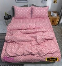 Bed linen set Zastelli 51 Grey Stars on Pink poplin