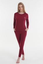 Women's pajamas Yoors Star Y2019AW0127 Burgundy			