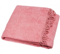 Plaid-bedspread ZASTELLI Shenille cotton Pink