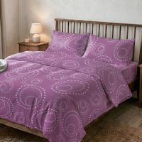Bed linen set Zastelli Bubble Plum Gold USA Cotton