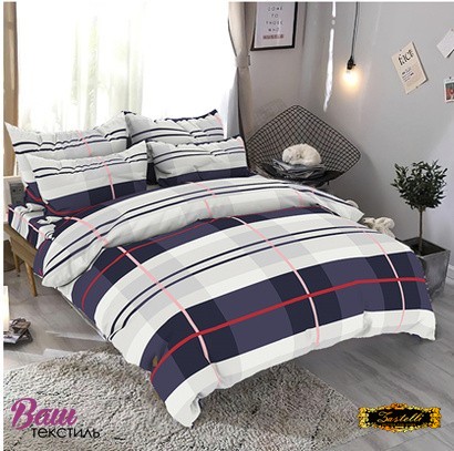 Bed linen set Zastelli 7849 Check blue Cotton 