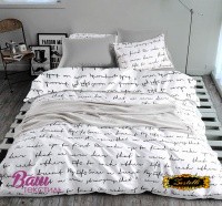 Bed linen set Zastelli Words 7666 White Calico  фото