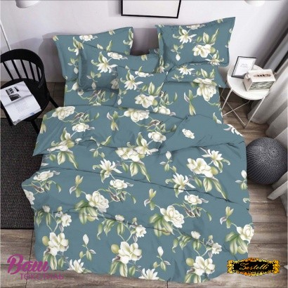 Bed linen set Zastelli green flowersY 20966 Cotton 