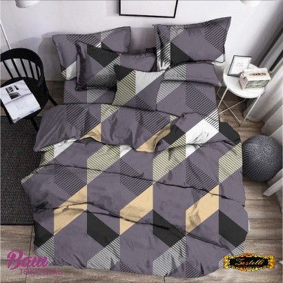 Bed linen set Zastelli Geometric grey Cotton 