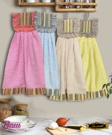 Set of 4 terry kitchen towels Zastelli dress 34x50 cm 