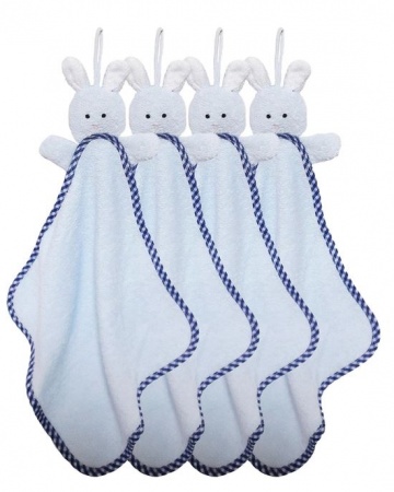 Set of 4 terry towel Zastelli Rabbit for kitchen 34x50 cm Blue ����