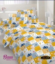 Bed linen for newborns Zastelli 10-0659 Yellow Baby elephants with yellow calico