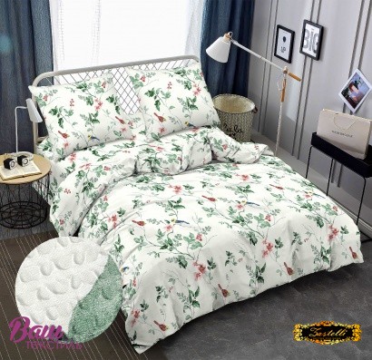 Bed linen Zastelli JH11995-10 Birds in the Garden seersucker 