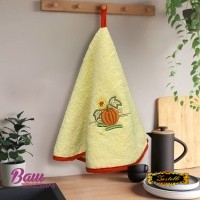 Set Pumpkin 4 kitchen towels Zastelli round with embroidery D 60 cm