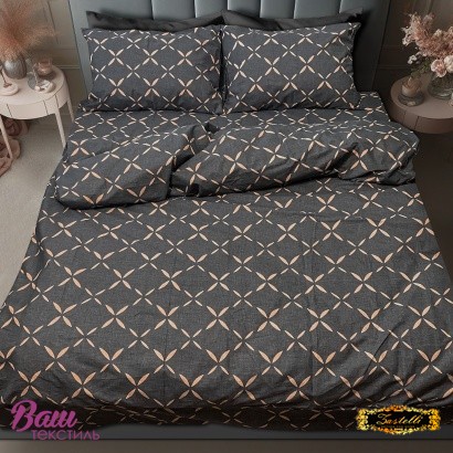 Bed linen Zastelli Ornament 40-1427 Dark Gray calico 