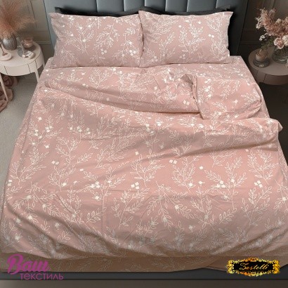 Bed linen Zastelli White flowers 09-42/20-1718 Pink calico 