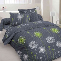 Bed linen Zastelli 182297 Dandelions on gray calico