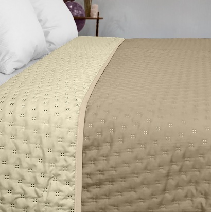 Bedspread Warm Sand / Vanilla double-sided solder ZASTELLI 