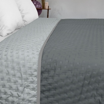 Bedspread Monument / Glacier Grey double-sided solder ZASTELLI 