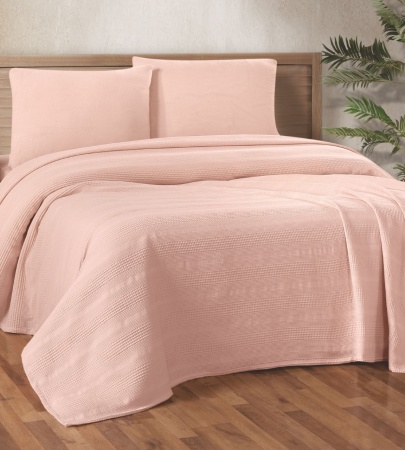 Waffle blanket-bedspread Zastelli Salmon Waffle cotton  