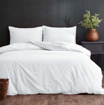 Bed linen Zastelli White polycotton solid dyed 