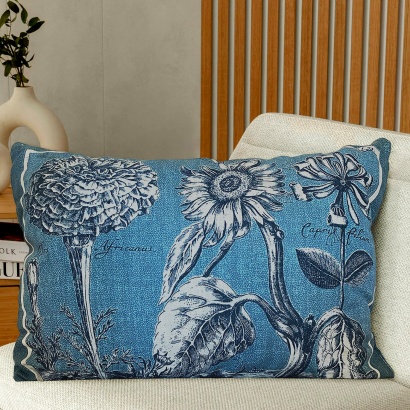 Pillow linen 35x50 blue decorative Zastelli 