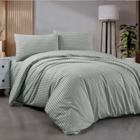 Bed linen Zastelli Green Stripe satin polycotton 