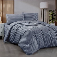 Bed linen Zastelli Jeans Stripe satin polycotton blue