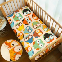 Fitted sheet for children Owl Zastelli calico elite 60x120cm