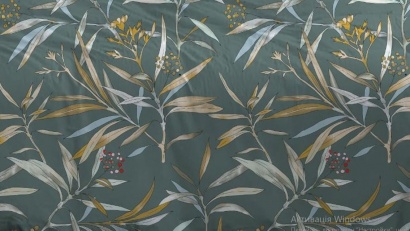 Print calico OLIVA on dark 115g/m2, 220cm 