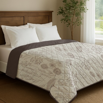 Double-sided bedspread FIELD BEIGE/19-1230 brown Zastelli 
