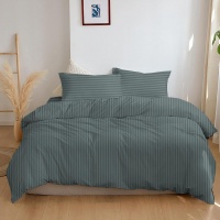 Bed linen Zastelli 17-4405 Monument Stripe 1 cm calico solid dyed