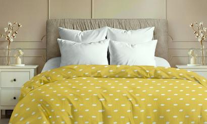 Duvet cover calico Zastelli Clours on yellow 