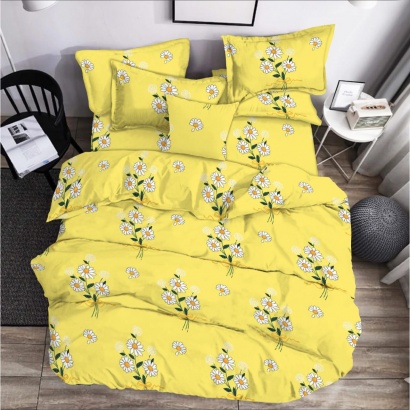 Duvet cover calico Zastelli Chamomile on Yellow 