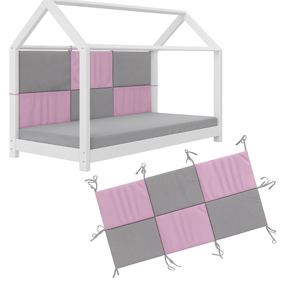 Wikki bed bumper gray-pink 140*70 