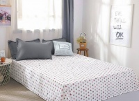 Calico sheet 60 different stars (pink/gray)