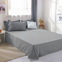 Calico sheet 41 white peas on gray