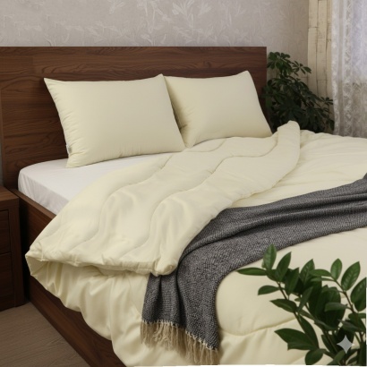 Merino wool Blanket Ivory Zastelli Teak ����