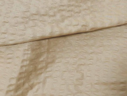 Cotton seersucker plain 12-0712 Vanilla 125gsm, 220cm ����