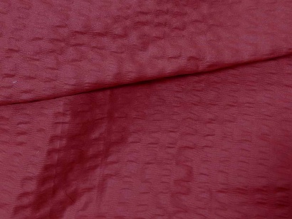 Cotton seersucker plain 19-1655 Garnet 125gsm, 220cm ����
