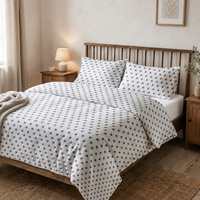 Bed linen set Zastelli 50 Grey Stars on White cotton