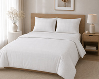 Bed linen set Zastelli White/Squares Jacquard 